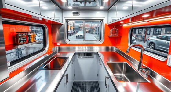 efficient food truck kitchen