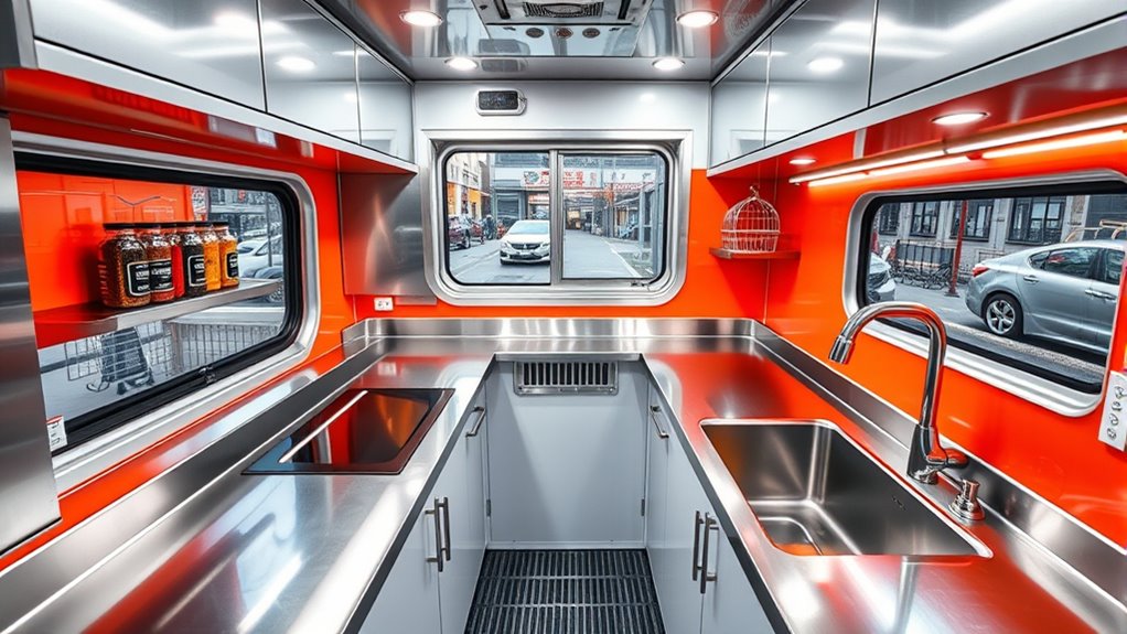 efficient food truck kitchen