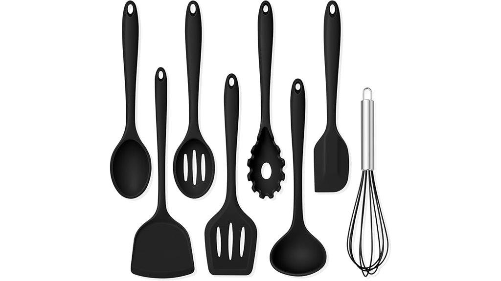 eight piece silicone utensil set
