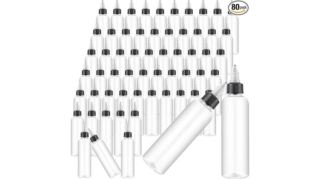 eighty 4oz squeeze bottles