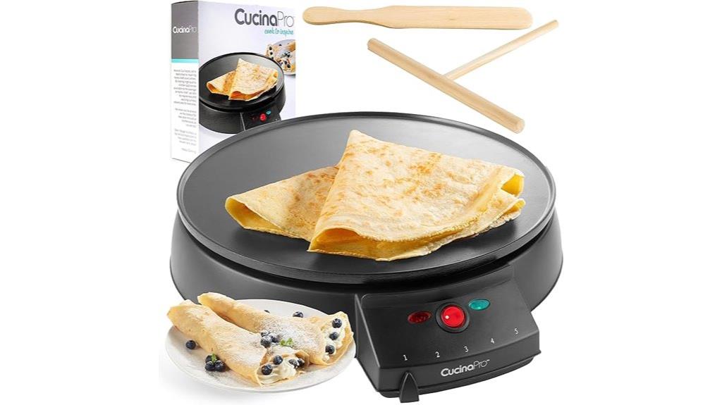 electric griddle with crepe accessories