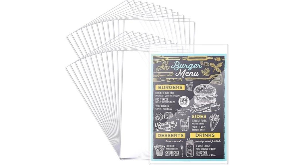 eleven by seventeen menu covers