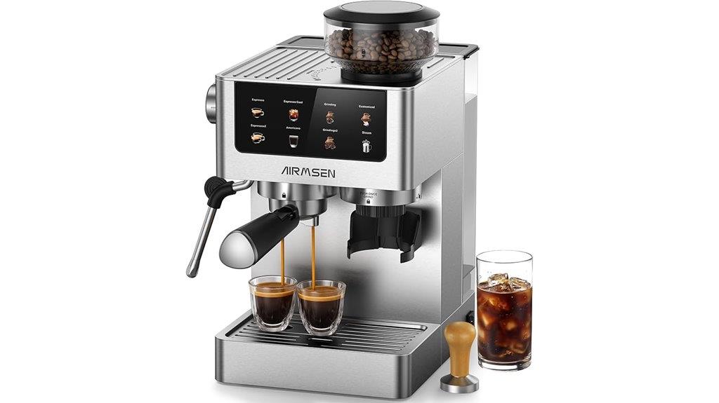 espresso machine with grinder