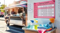 establish food truck cleaning schedule