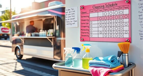 establish food truck cleaning schedule