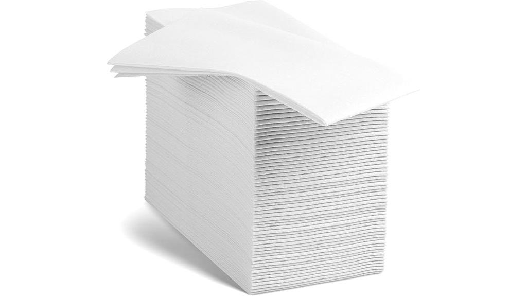 european white paper napkins