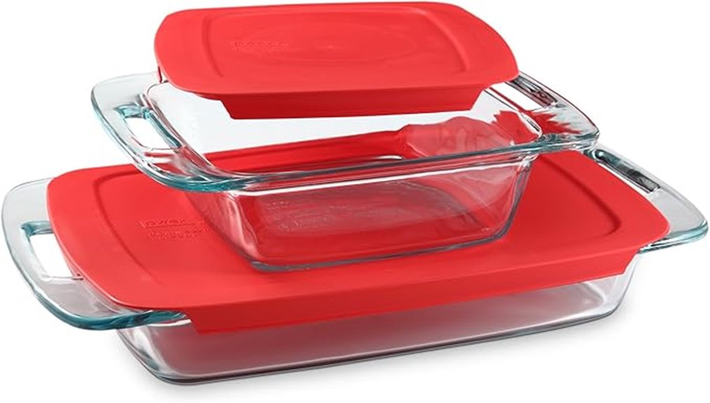 extra large glass baking set