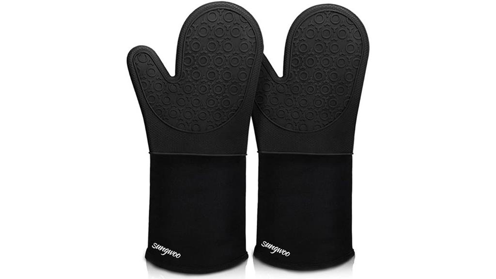 extra long silicone oven mitts