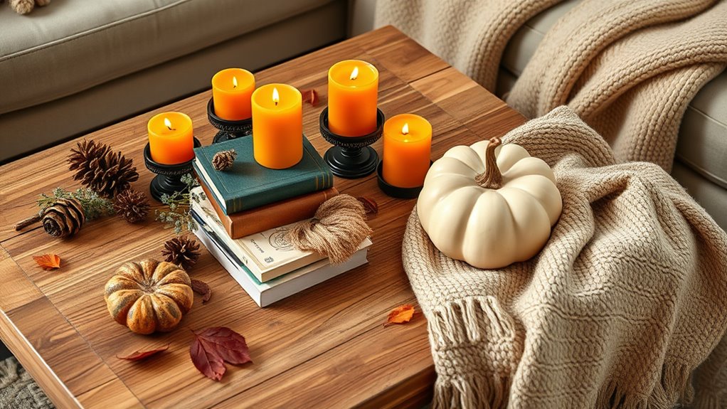 fall coffee table decor