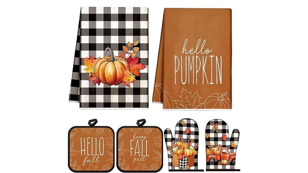 fall kitchen towel set