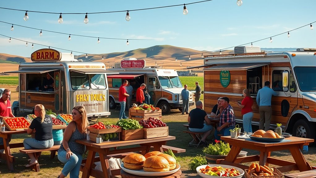 farm fresh rustic food trucks