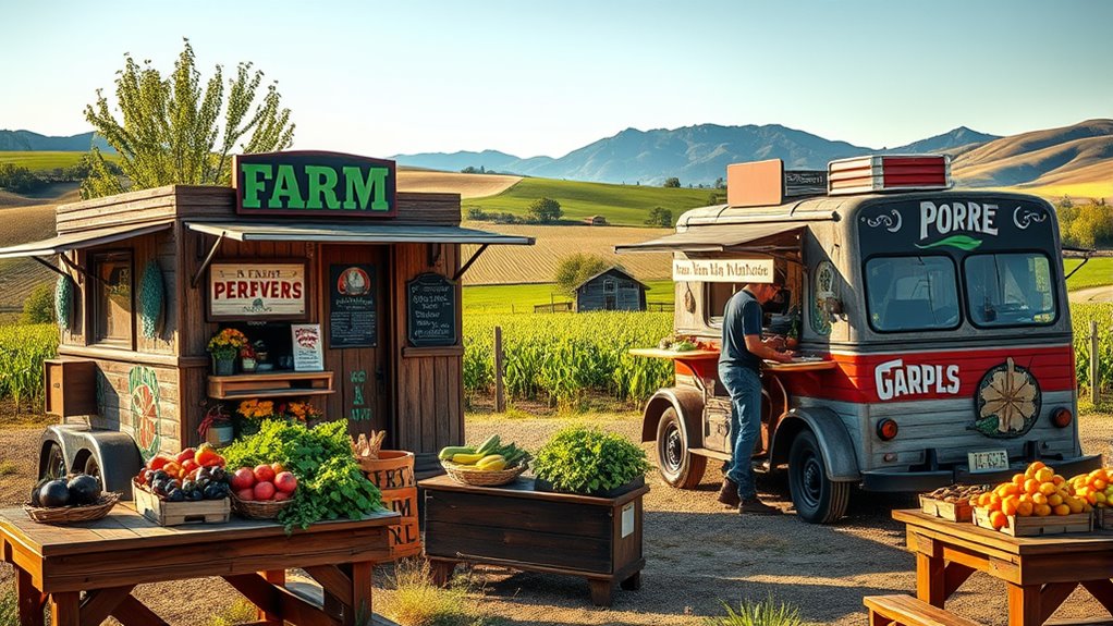 farm to table rustic food trucks