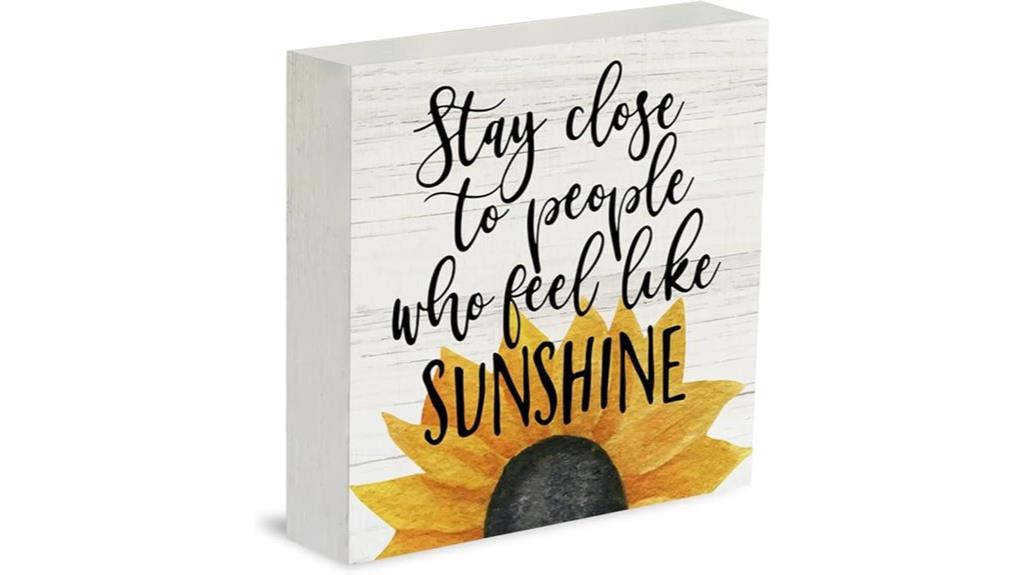 farmhouse sunflower wooden sign