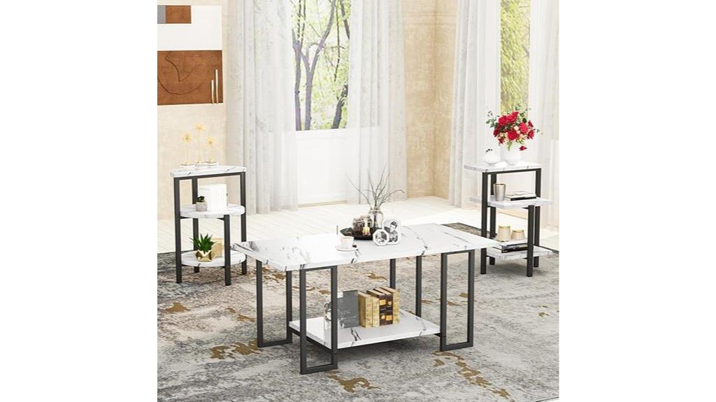 faux marble 3 piece set