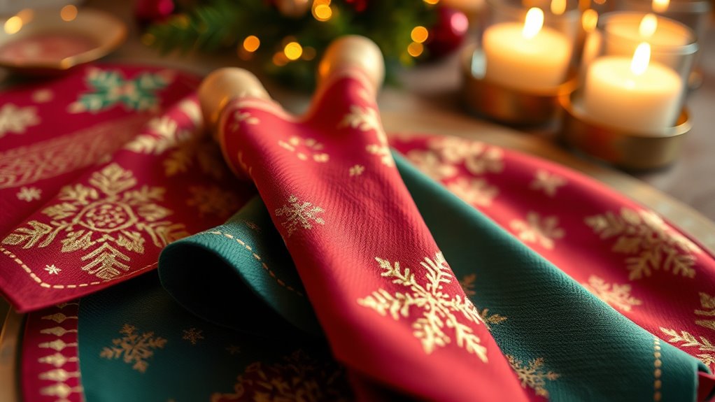 festive coffee napkin selection