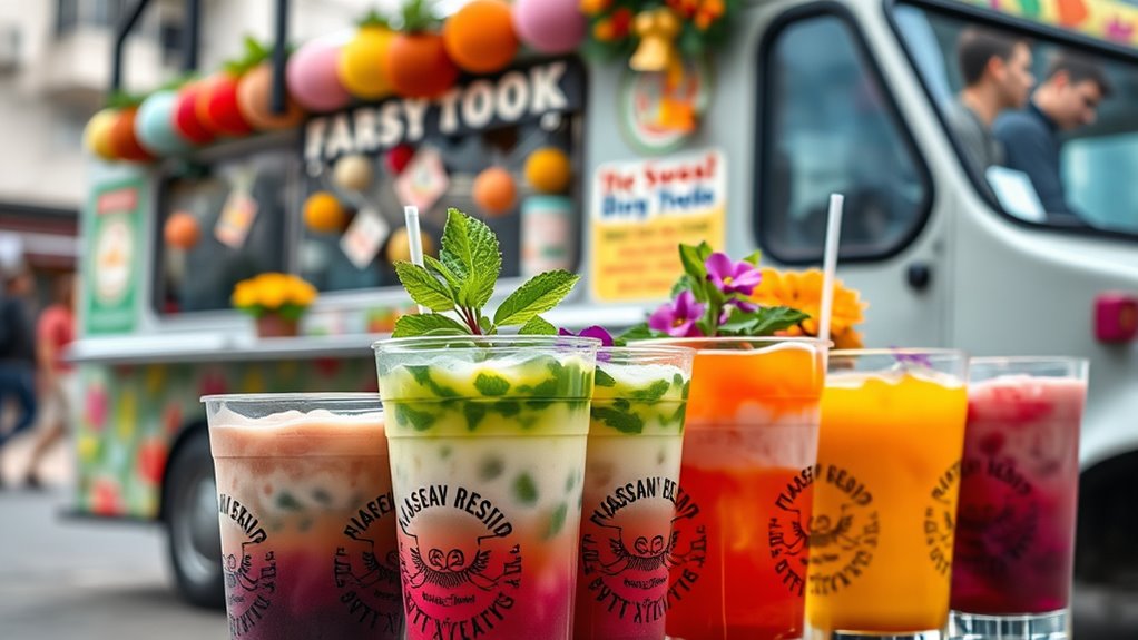 festive themed beverage presentation