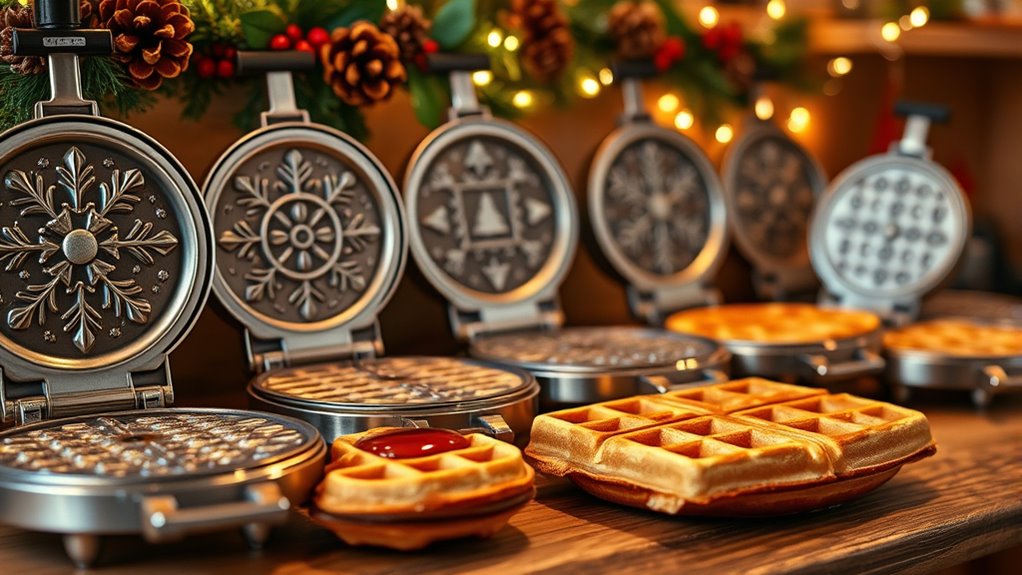 festive waffle maker selection