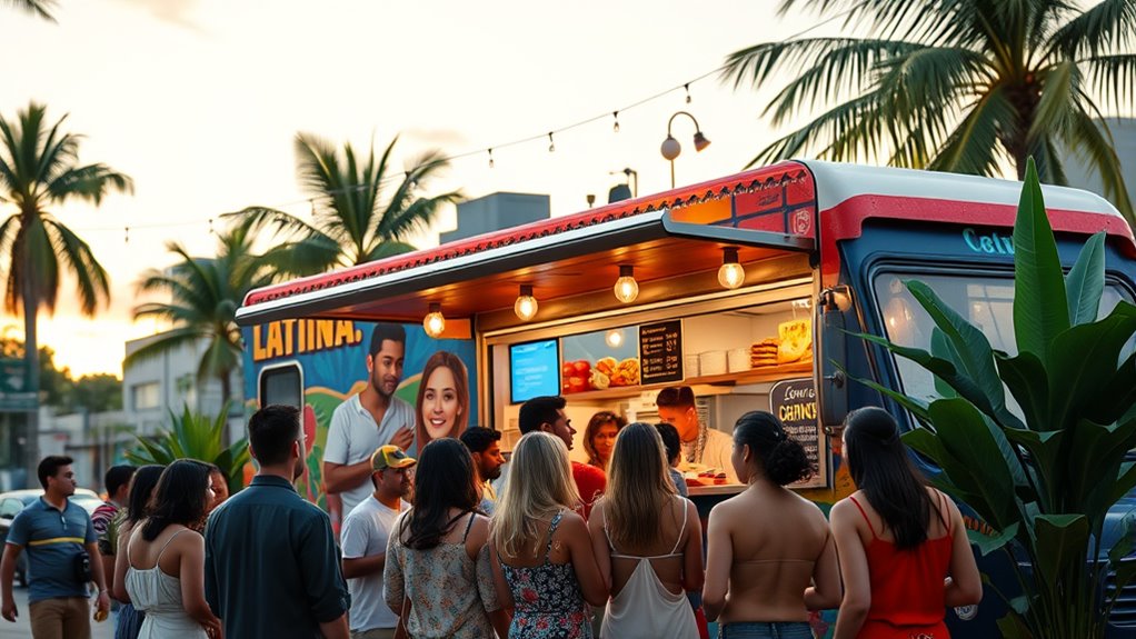 find latin caribbean food trucks