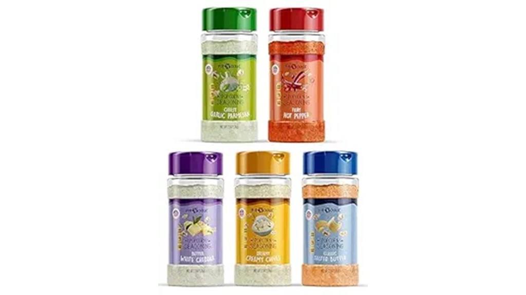 five flavored popcorn pack