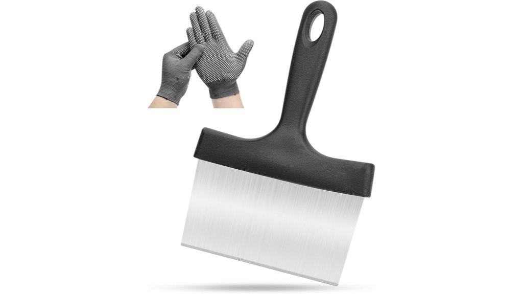 five handle griddle scraper