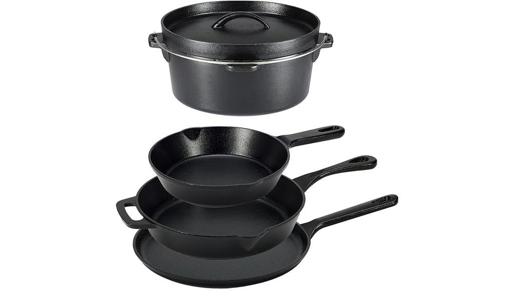 five piece cast iron set