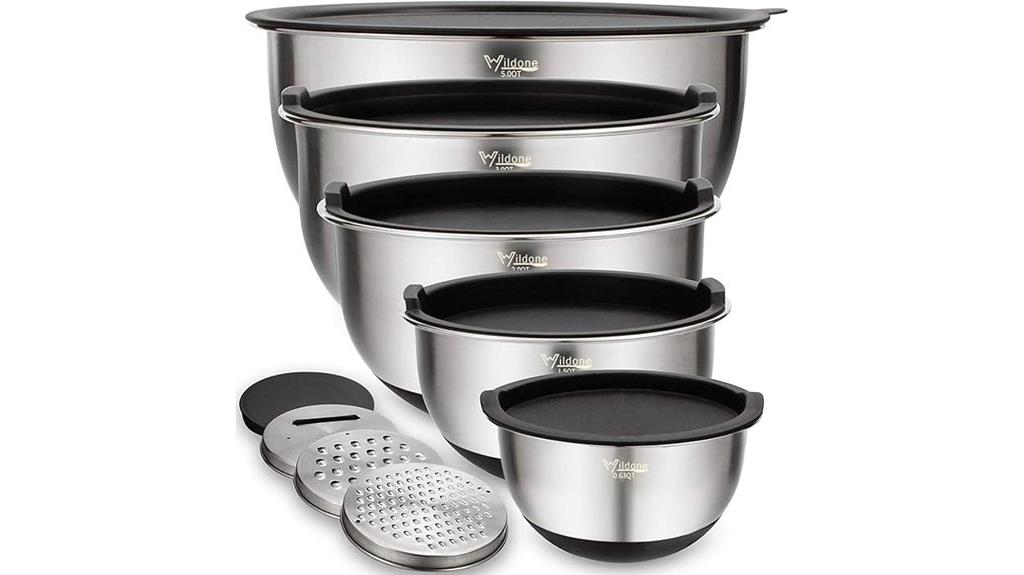 five piece mixing bowl set