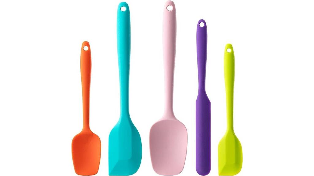five piece silicone spatula set