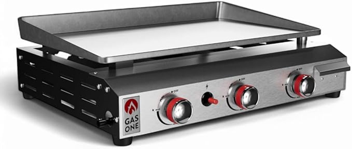 flat top gas grill