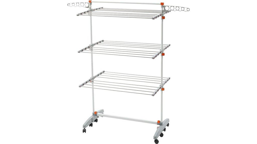 foldable 3 tier laundry rack