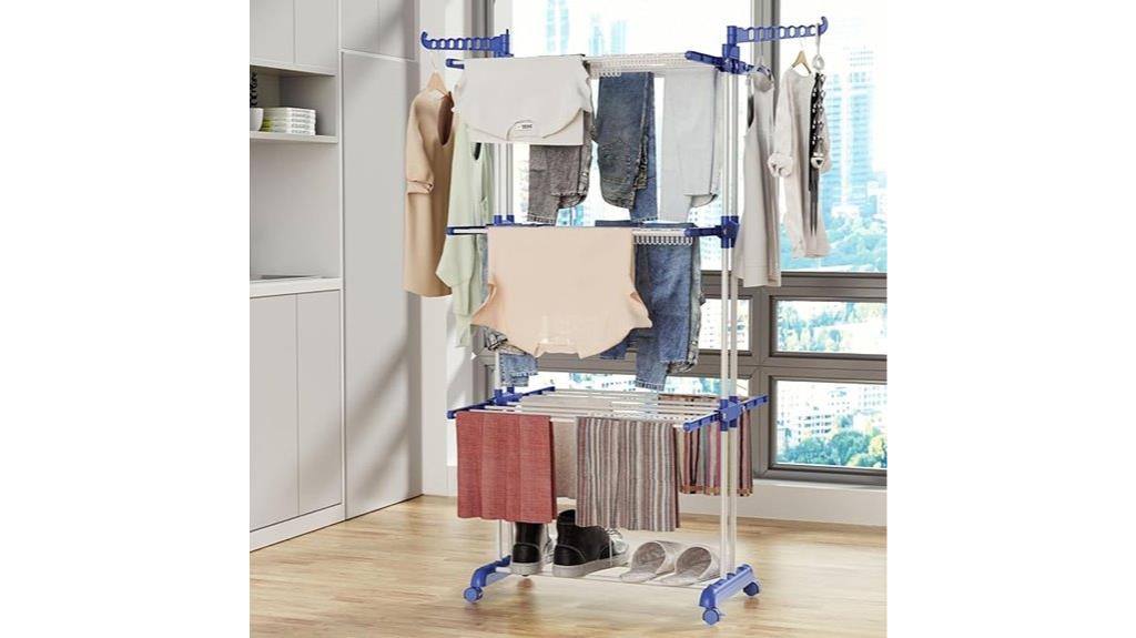 foldable 4 tier laundry rack