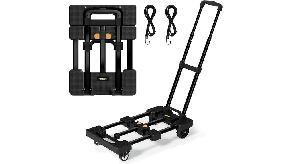 foldable four wheel hand truck