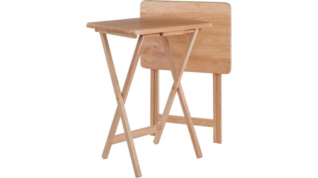 foldable natural snack tables