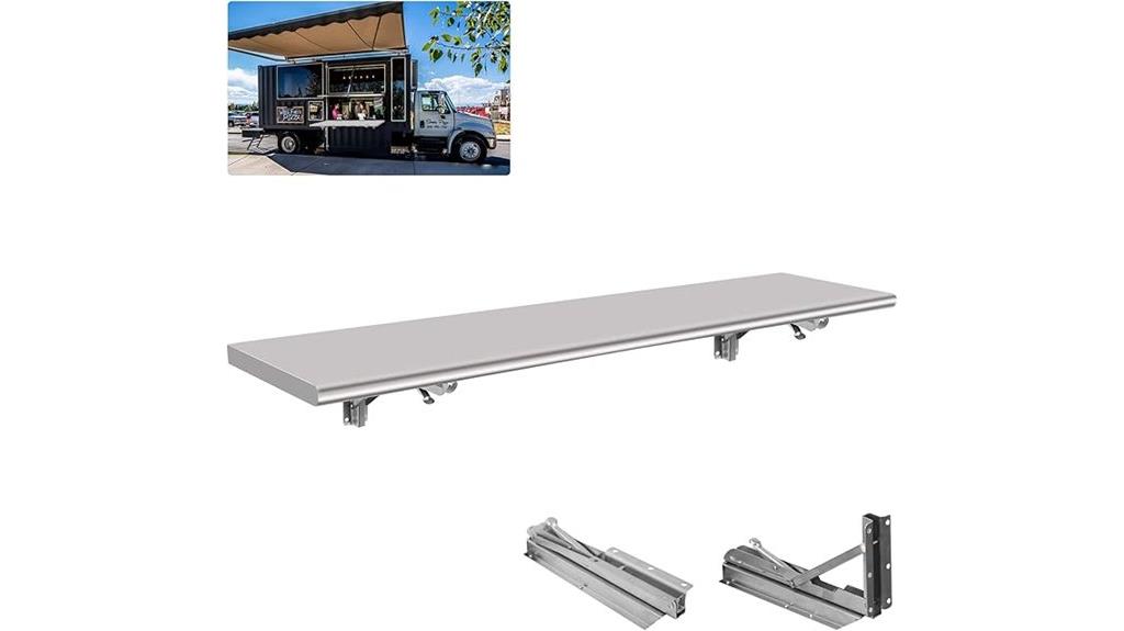 folding stainless steel shelf