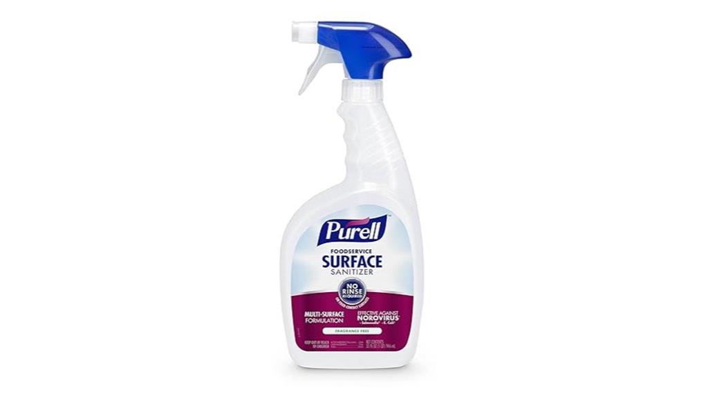foodservice surface sanitizer spray