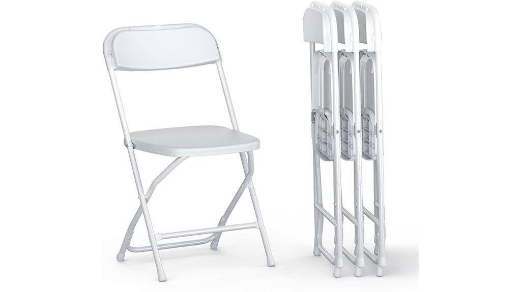 four pack foldable plastic chairs