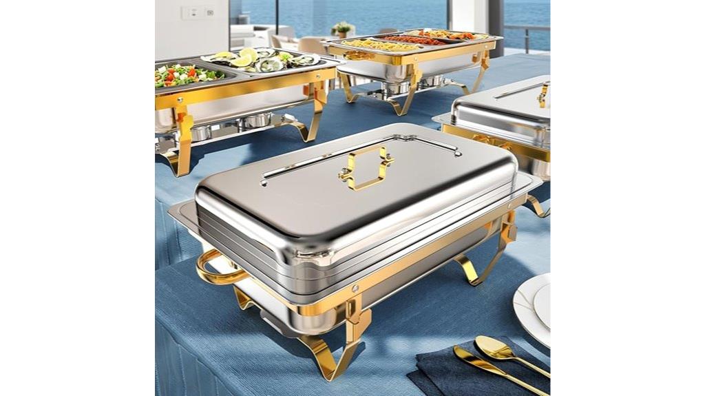 four pan buffet set