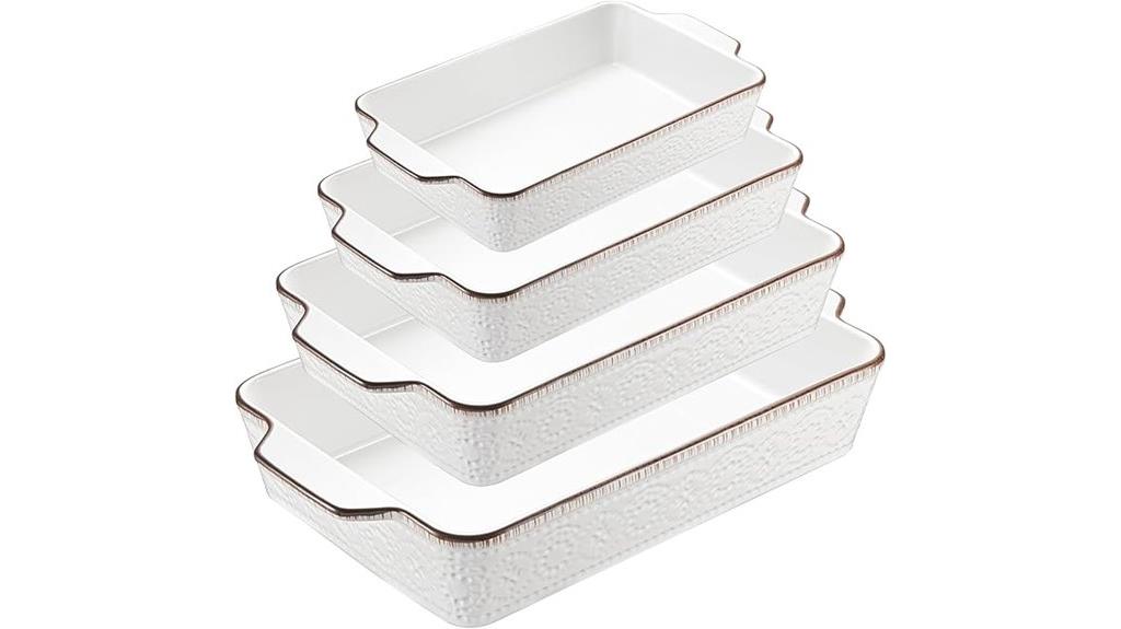 four piece oven casserole set