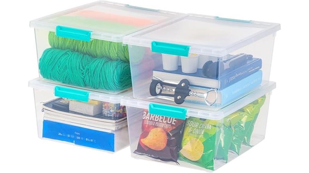 four qt plastic bins