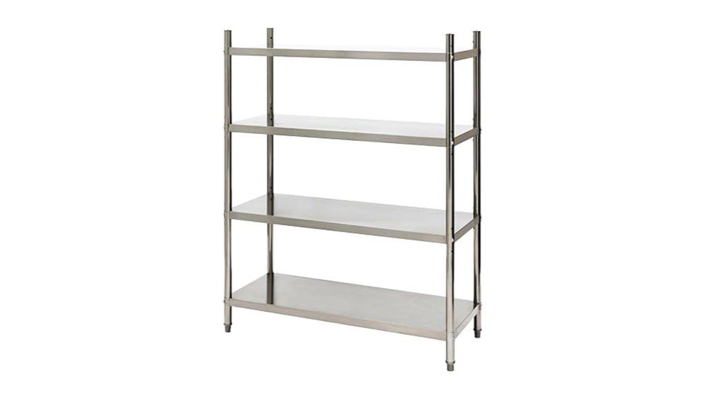 four tier stainless steel shelf