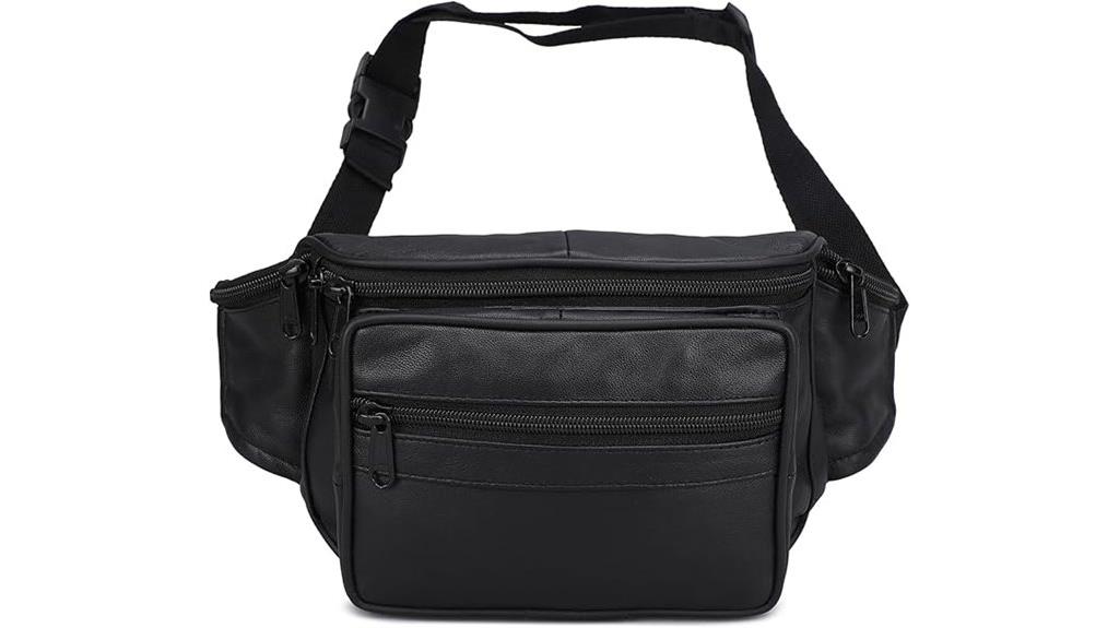 genuine leather travel fanny pack