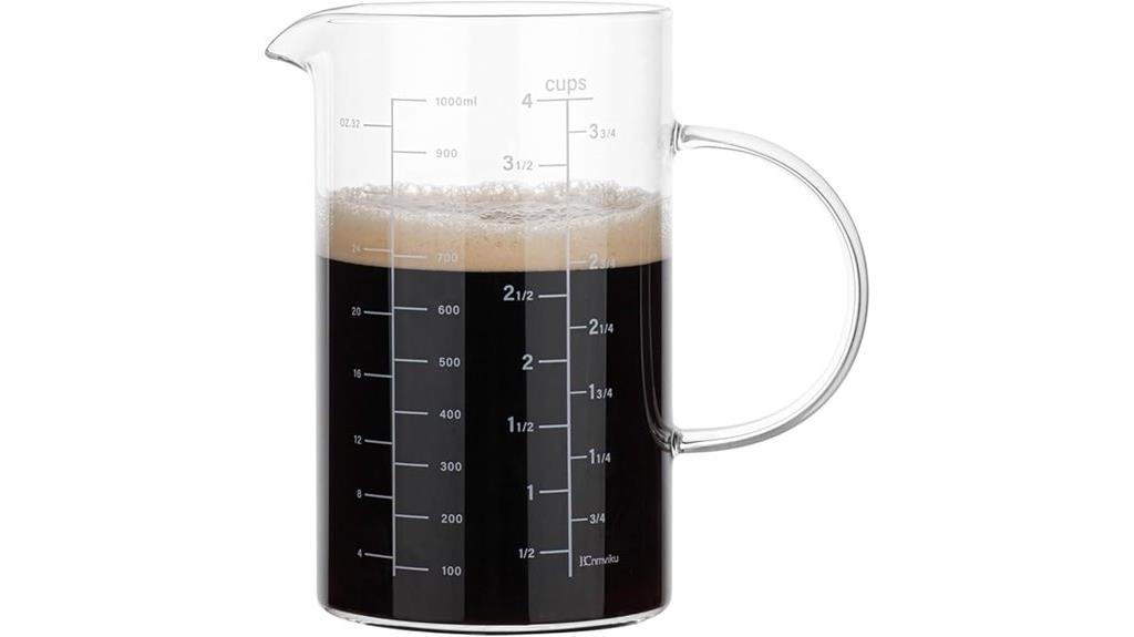 glass 1000ml measuring cup