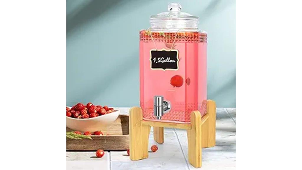 glass beverage dispenser stand