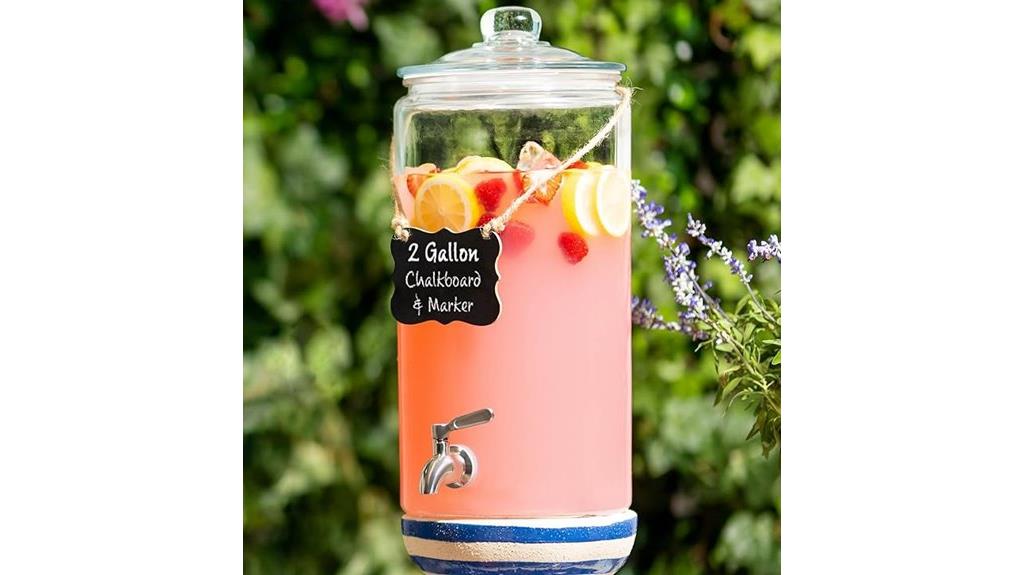 glass beverage dispenser with spigot