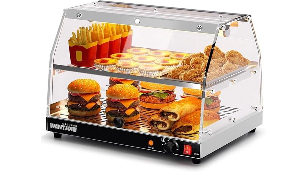 glass door food warmer