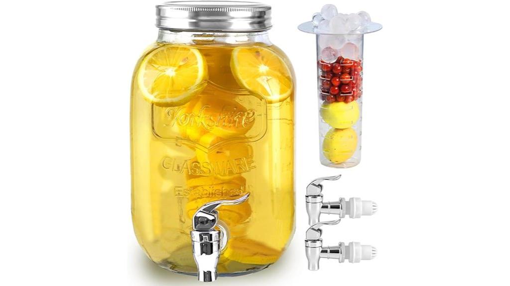 glass gallon drink dispenser