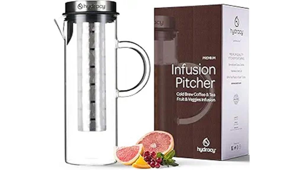 glass infusion pitcher 1 6 qt