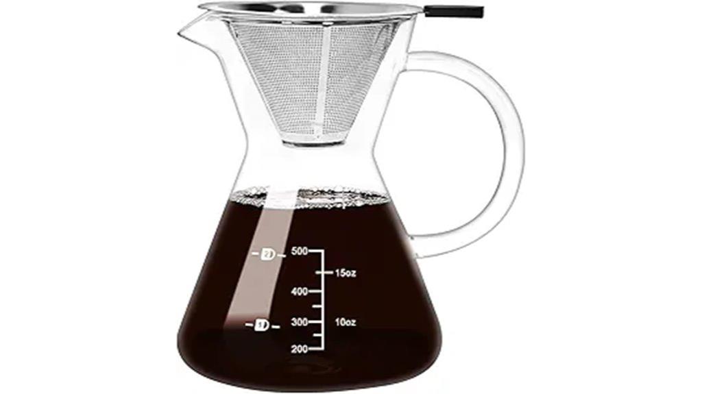 glass pour over coffee maker