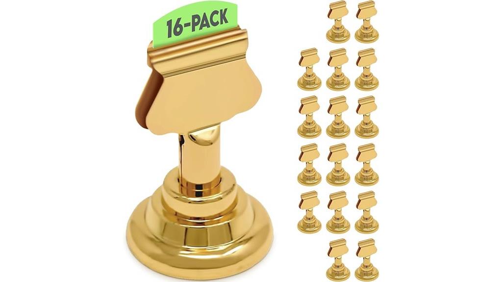 gold 16 piece table holders