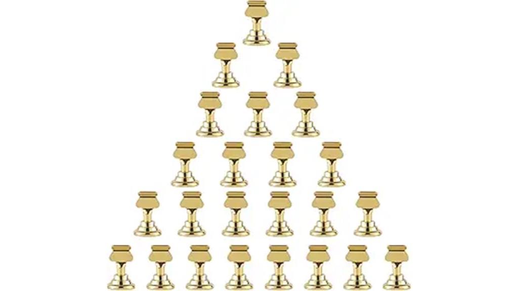 gold steel table card holders