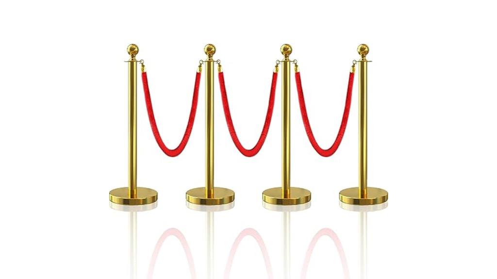 gold velvet rope set